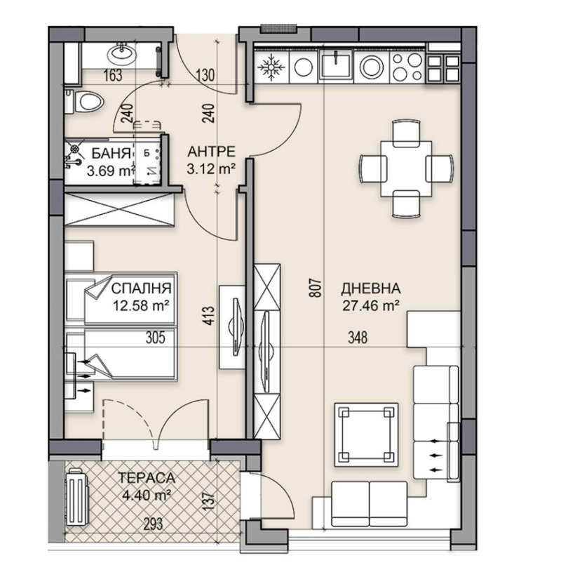 Продава 2-СТАЕН, гр. Пловдив, Гагарин, снимка 1 - Aпартаменти - 48148438