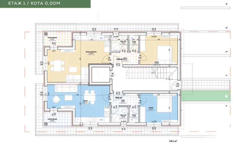 Продава  2-стаен област Пловдив , гр. Асеновград , 74 кв.м | 51635507 - изображение [2]