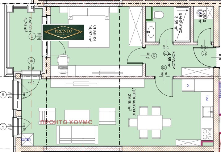 Продава 2-СТАЕН, гр. София, Малинова долина, снимка 3 - Апартаменти - 55226423