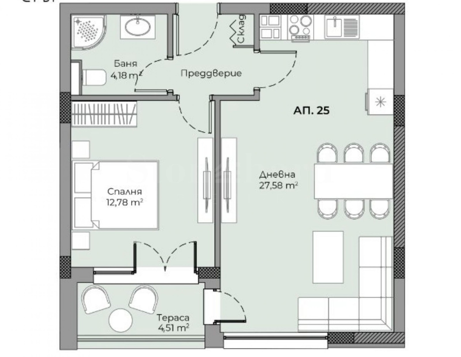 Продава 2-СТАЕН, гр. Пловдив, Христо Смирненски, снимка 5 - Апартаменти - 54697259