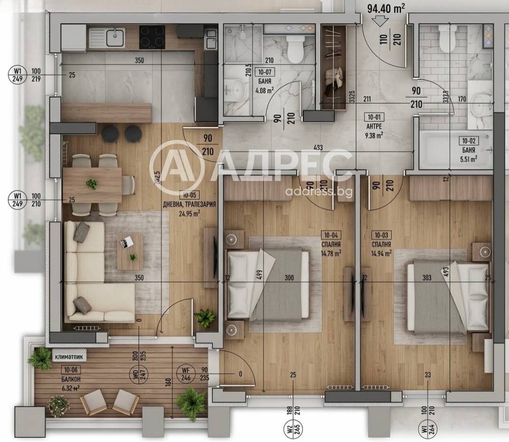 Продава 3-СТАЕН, гр. София, Малинова долина, снимка 2 - Апартаменти - 55909863