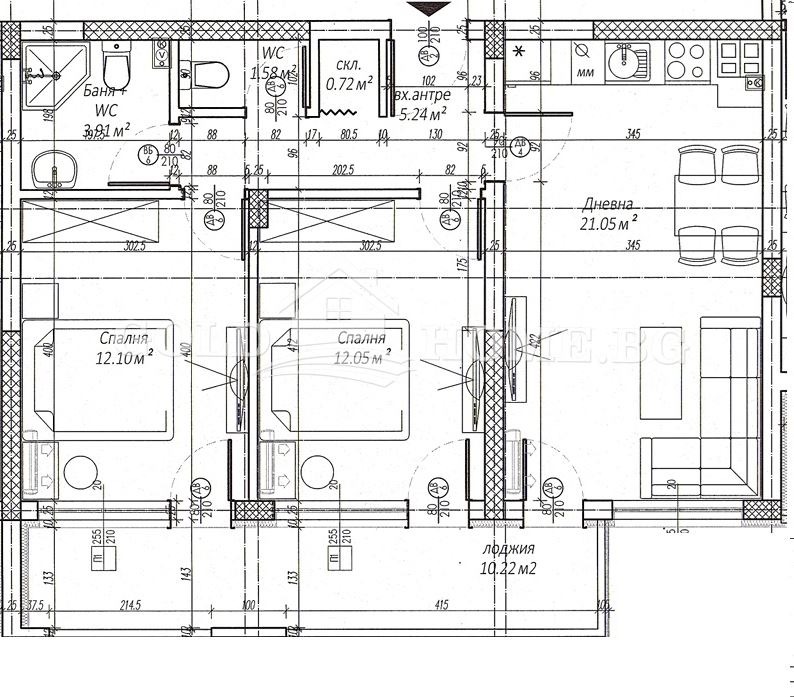 Na prodej  2 ložnice Plovdiv , Belomorski , 90 m2 | 12053910 - obraz [2]