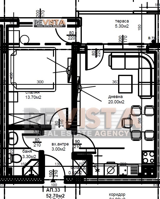 Myytävänä  1 makuuhuone Plovdiv , Komatevski vazel , 61 neliömetriä | 34442274 - kuva [2]