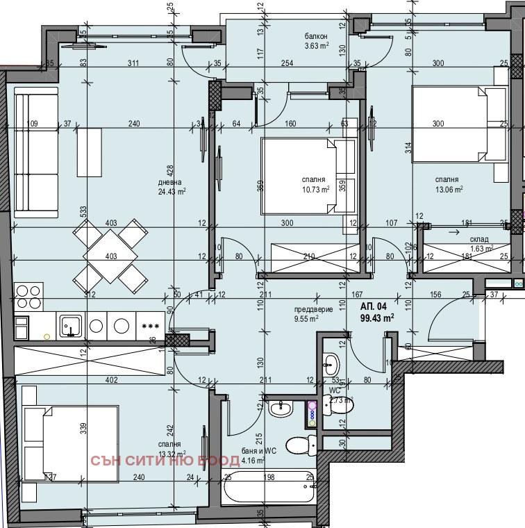 Продава 4-СТАЕН, гр. София, Зона Б-19, снимка 2 - Апартаменти - 52165108