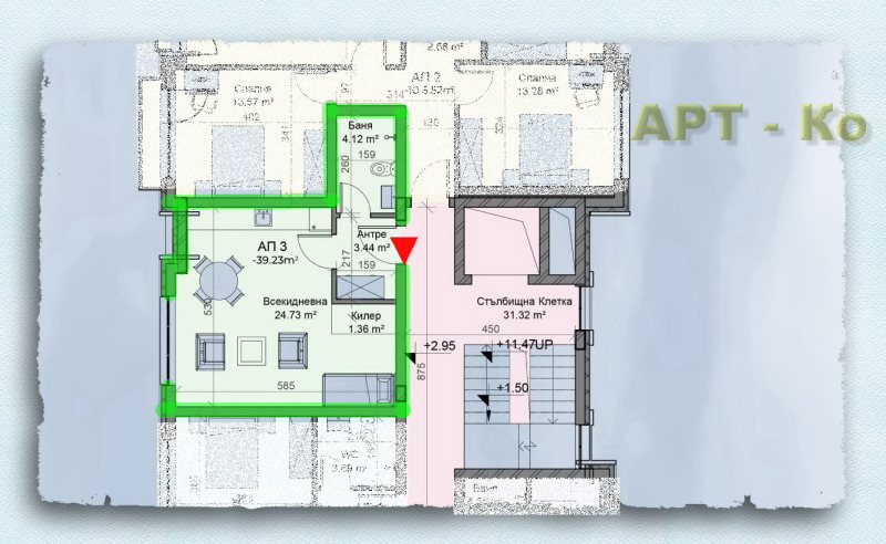 Продава 1-СТАЕН в град Перник, Център - 48 кв.м / 79 000 € » 154 510.57 лв., АРТ-КО