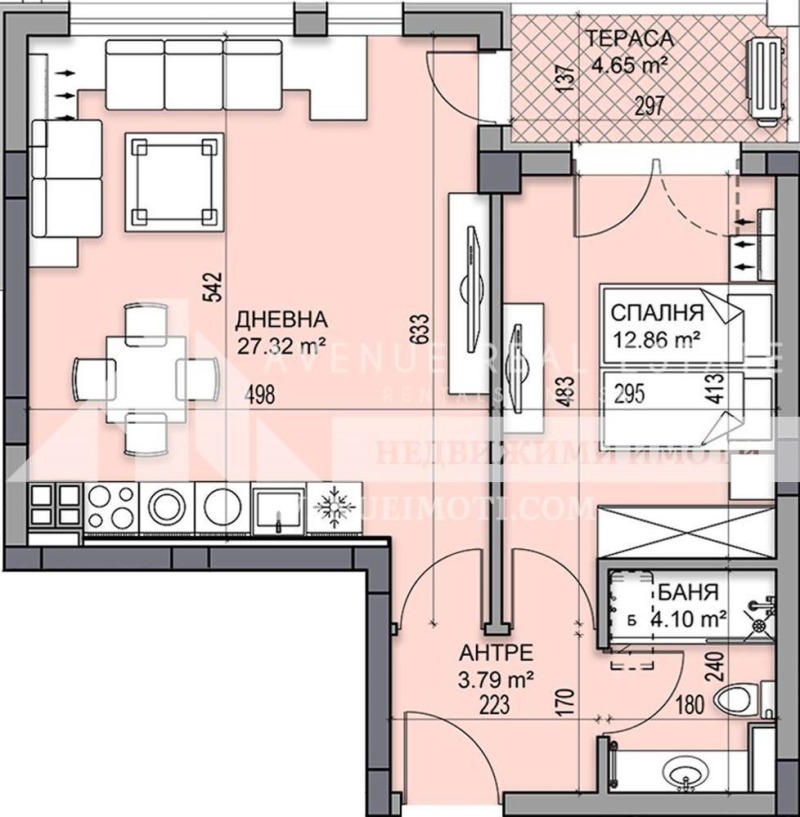 Satılık  1 yatak odası Plovdiv , Gagarin , 73 metrekare | 37686559 - görüntü [2]