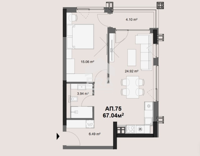 Продава 2-СТАЕН, гр. София, Овча купел, снимка 4 - Апартаменти - 56738501