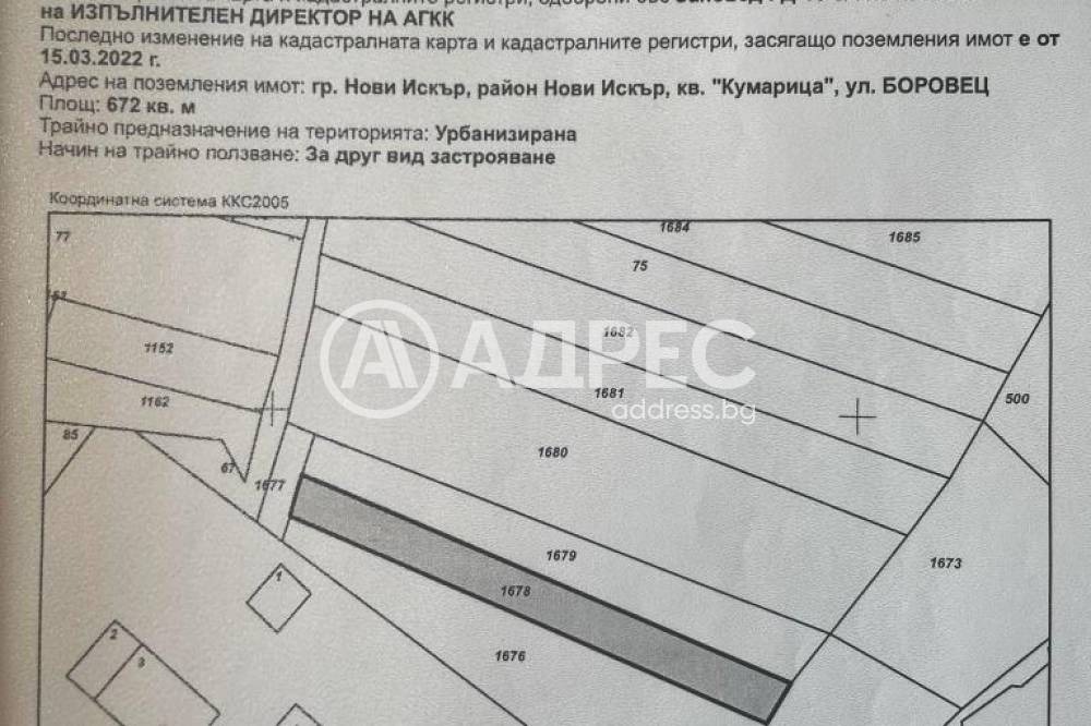 Продава ПАРЦЕЛ, гр. София, гр. Нови Искър