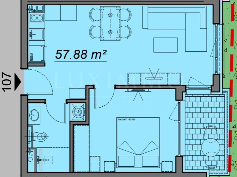 En venta  1 dormitorio región Burgas , k.k. Slanchev bryag , 57 metros cuadrados | 87112995 - imagen [2]