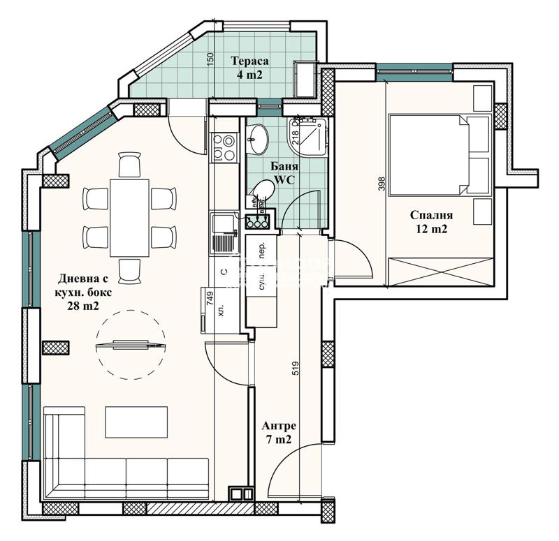 Til salg  1 soveværelse Plovdiv , Proslav , 74 kvm | 88506819 - billede [5]