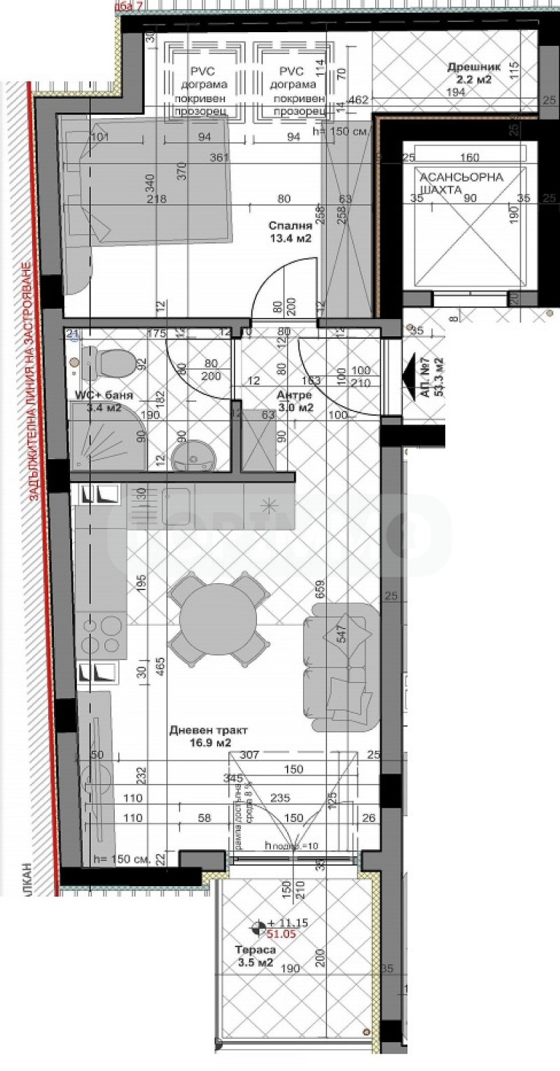 Продава  2-стаен град Варна , Зимно кино Тракия , 72 кв.м | 35594918 - изображение [2]