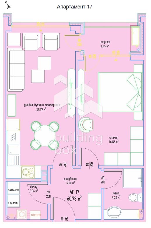 Продава 2-СТАЕН, гр. София, Малинова долина, снимка 2 - Aпартаменти - 49554720