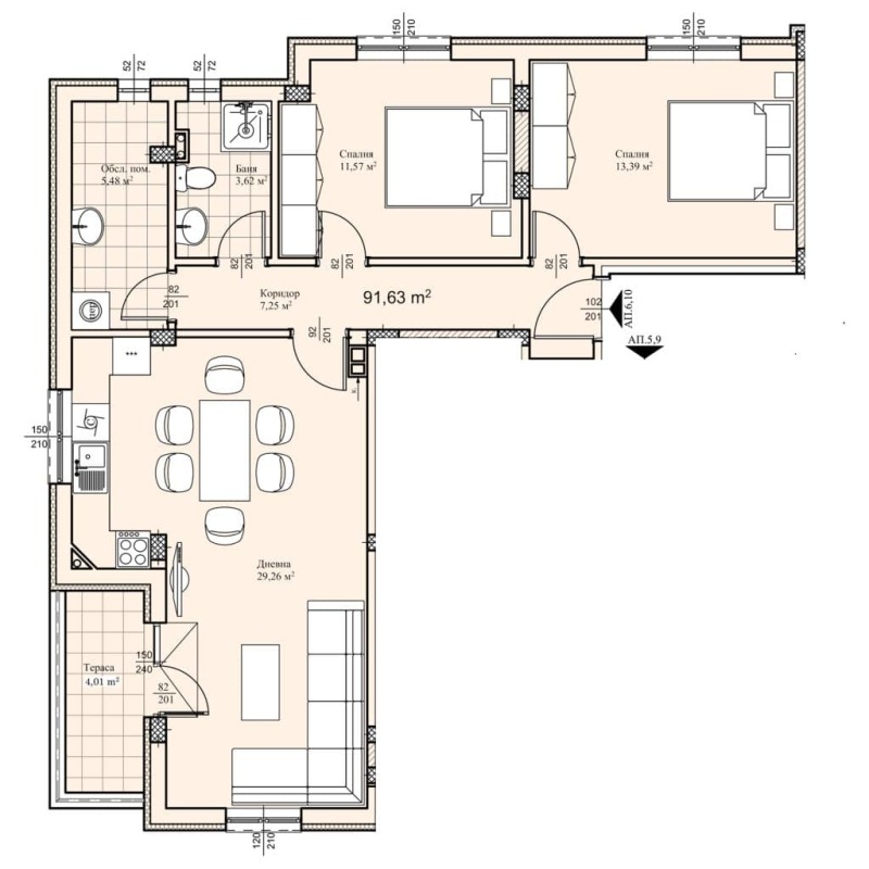 Продава  3-стаен град Пловдив , Прослав , 101 кв.м | 10108468