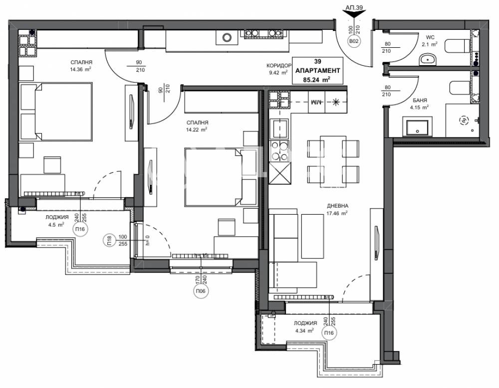 Продава 3-СТАЕН, гр. София, Обеля 2, снимка 4 - Апартаменти - 54074678