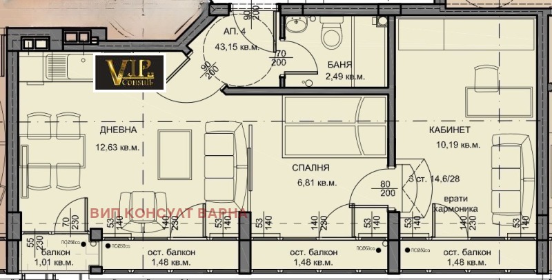 Продава 3-СТАЕН, гр. Варна, Център, снимка 4 - Aпартаменти - 47689519