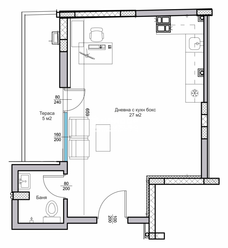 Te koop  Studio Plovdiv , Tsentar , 40 m² | 26395547 - afbeelding [3]