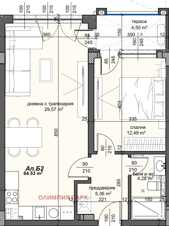 Продава 2-СТАЕН, гр. Пловдив, Тракия, снимка 2 - Апартаменти - 53200143