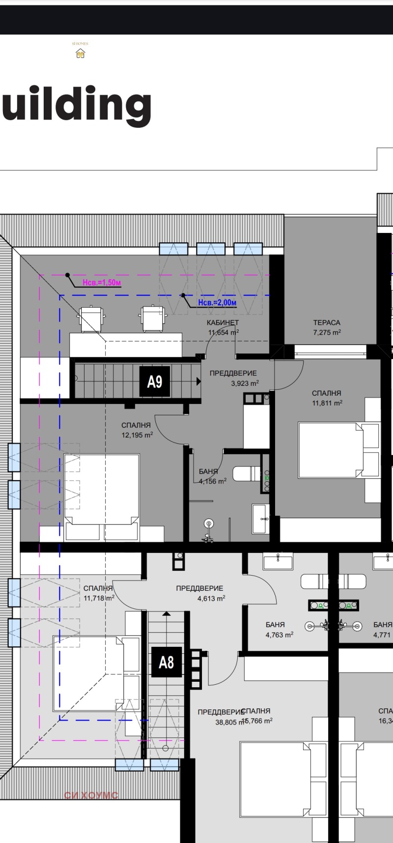 Satılık  3+ yatak odası Sofia , Krastova vada , 130 metrekare | 68597612 - görüntü [16]