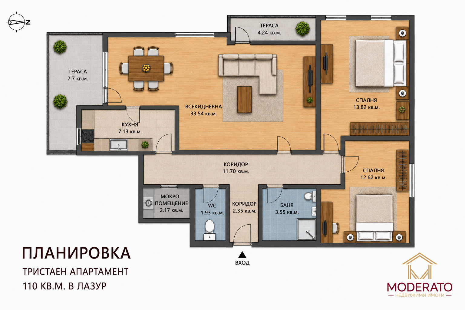 Продава 3-СТАЕН, гр. Бургас, Център, снимка 3 - Апартаменти - 54529304