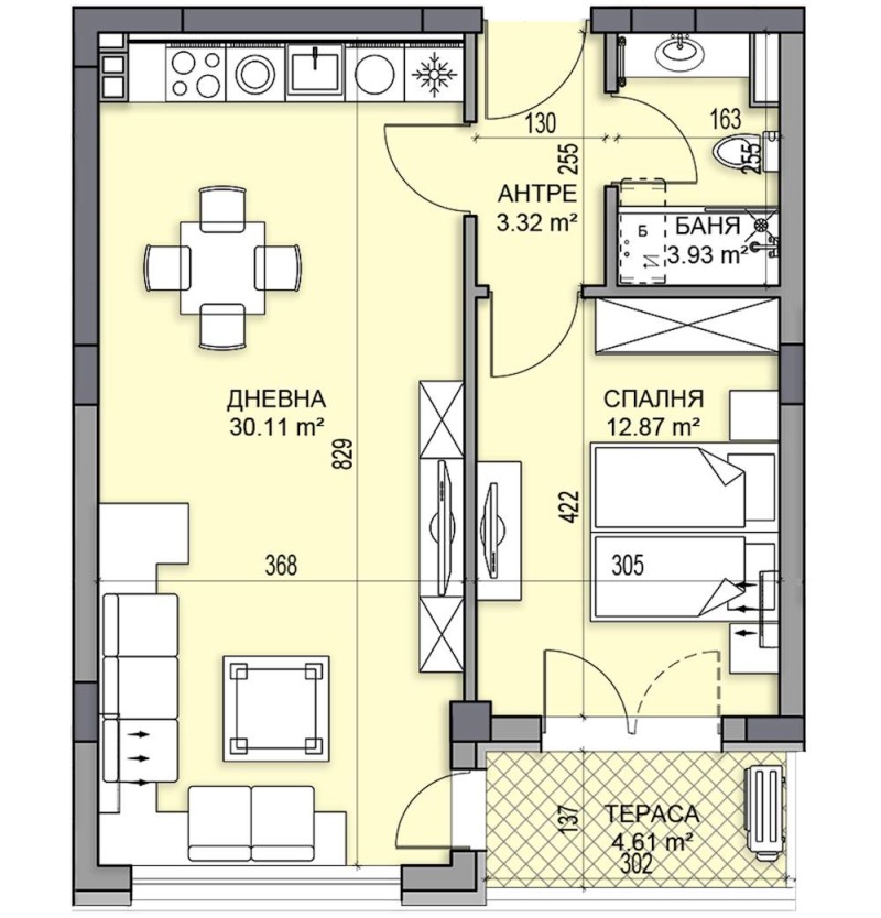 Zu verkaufen  1 Schlafzimmer Plowdiw , Gagarin , 78 qm | 60138582 - Bild [5]