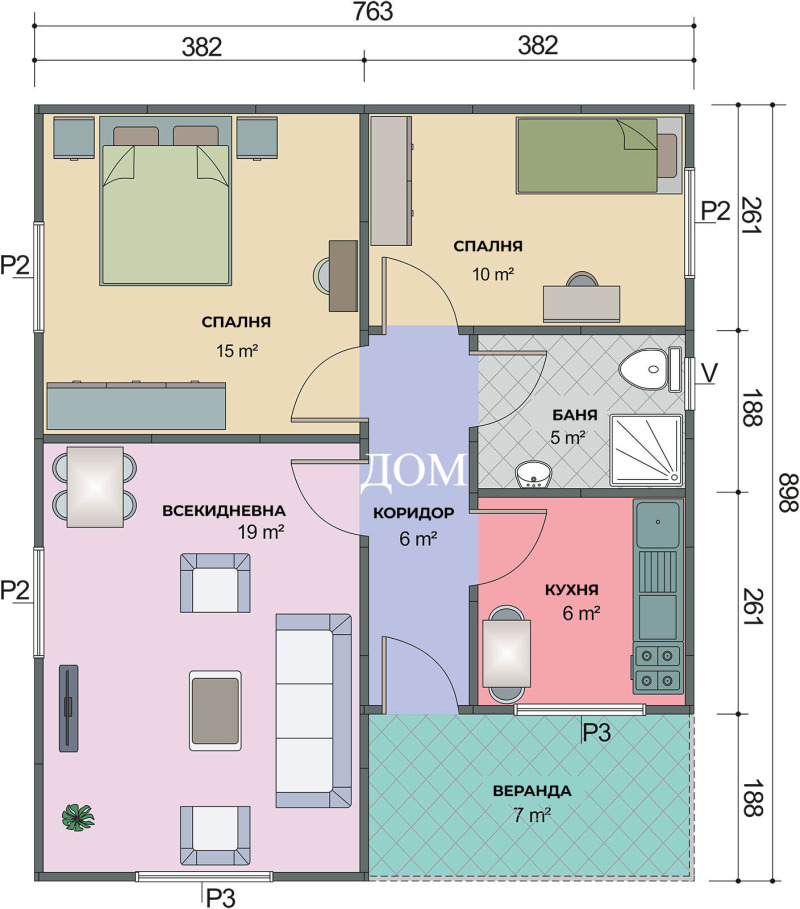 Myytävänä  Talo Šumen , Tsentar , 68 neliömetriä | 17368922 - kuva [2]