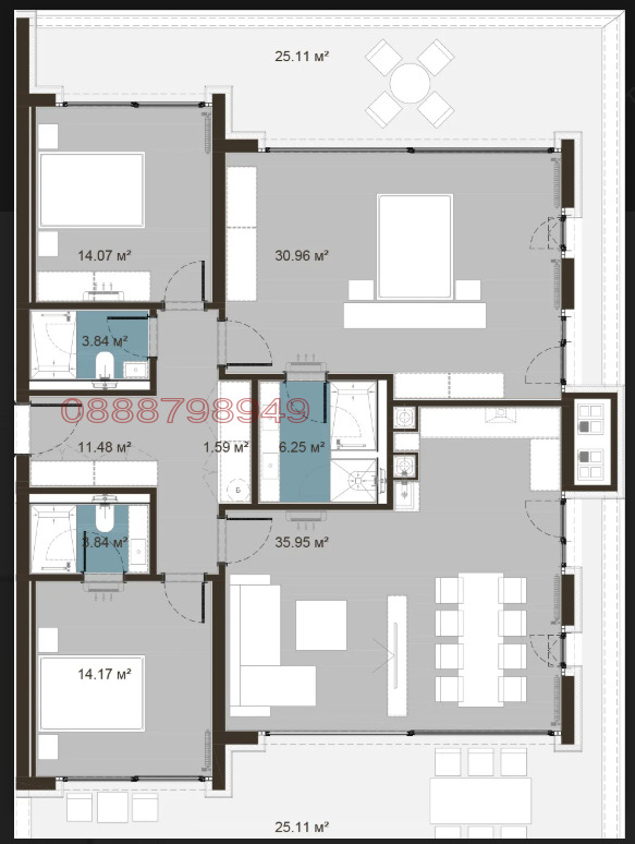 Продава 4-СТАЕН, гр. София, Малинова долина, снимка 3 - Апартаменти - 53898966