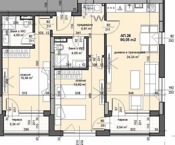 На продаж  2 спальні Пловдив , Тракия , 104 кв.м | 95261758 - зображення [3]