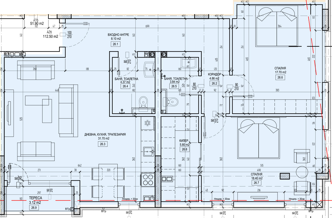 Продава 3-СТАЕН, гр. Пловдив, Кючук Париж, снимка 4 - Апартаменти - 54074413