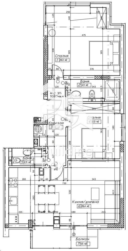 Satılık  2 yatak odası Sofia , Malinova dolina , 124 metrekare | 54176151 - görüntü [5]