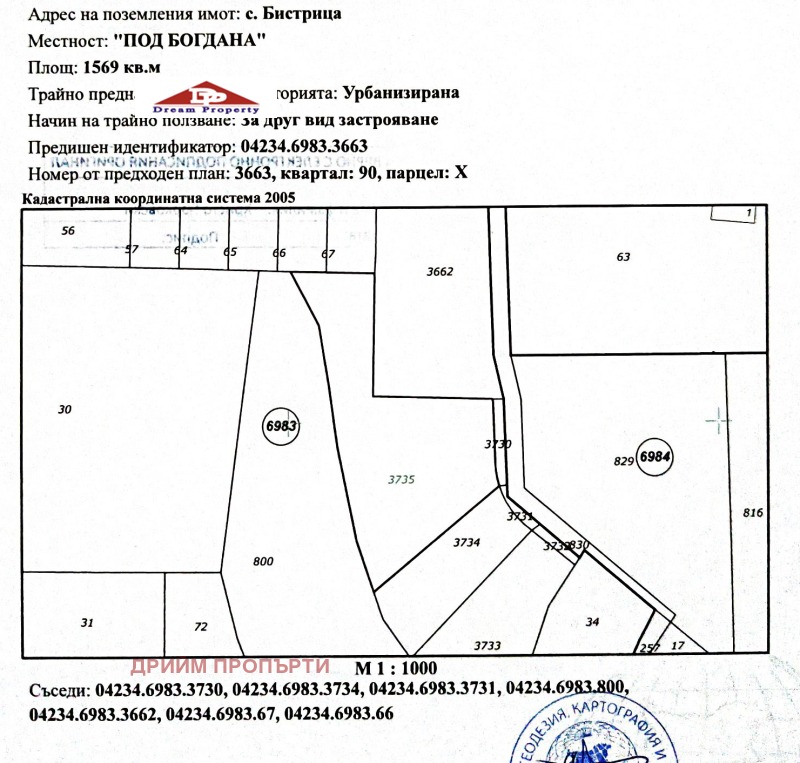 Продава ПАРЦЕЛ, град София, с. Бистрица • 380000 € / 743215.40 лв. • 92895356 1