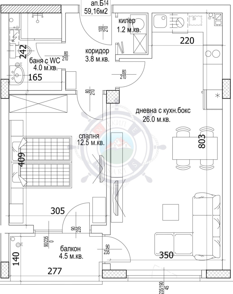 Продава 2-СТАЕН в град Варна, Кайсиева градина - 70 кв.м / 101 070 € » 197 675.74 лв., ЕКИП САРТ