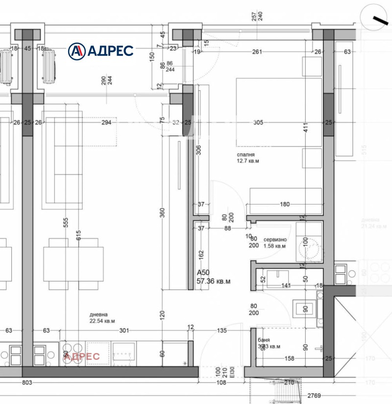 Na prodej  1 ložnice Varna , Asparuchovo , 66 m2 | 40934211 - obraz [3]