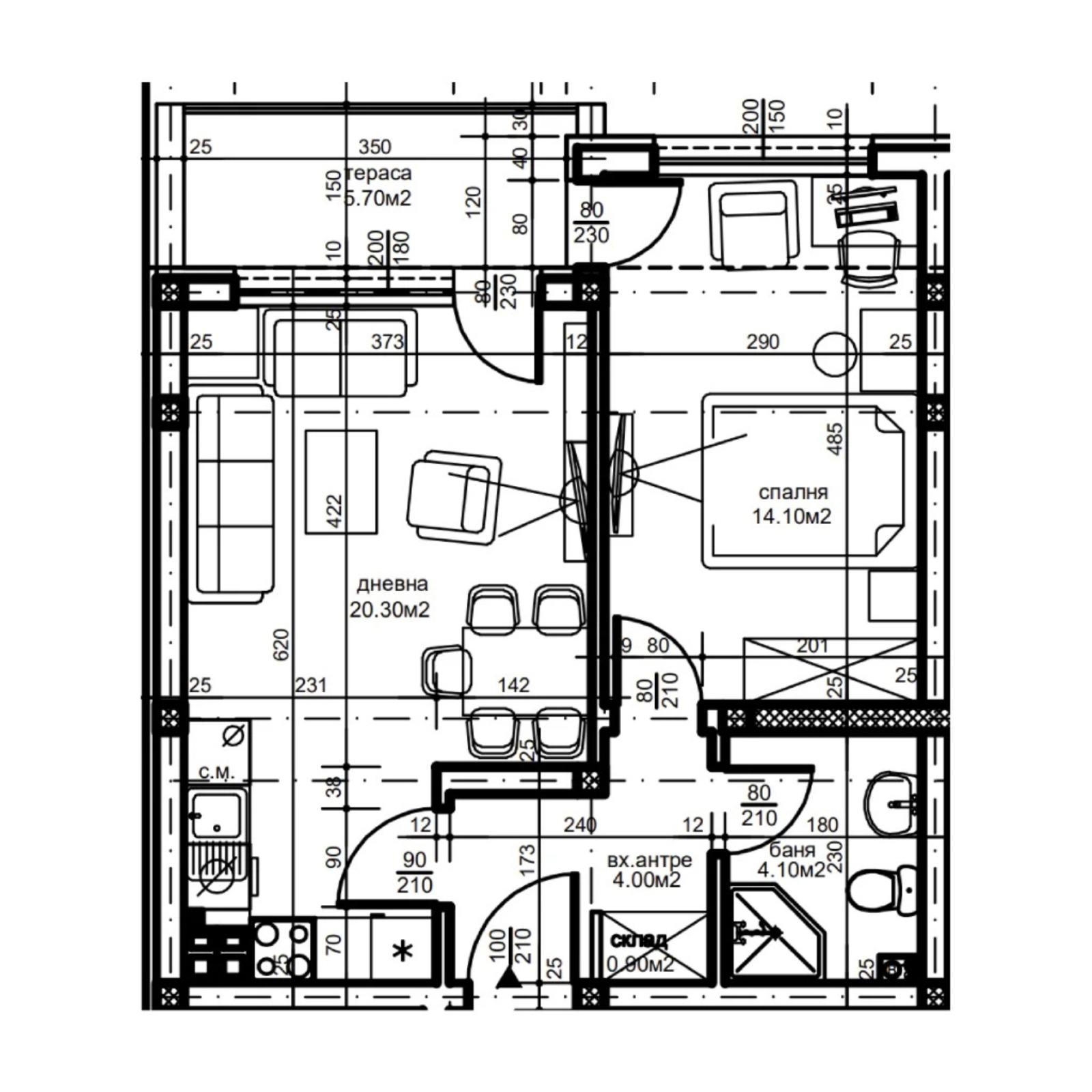 Продава 2-СТАЕН, гр. Пловдив, Южен, снимка 2 - Апартаменти - 53857029