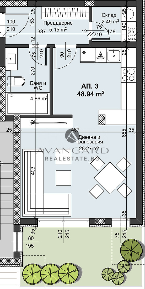 Продава 1-СТАЕН, гр. Пловдив, Христо Смирненски, снимка 11 - Апартаменти - 47293861