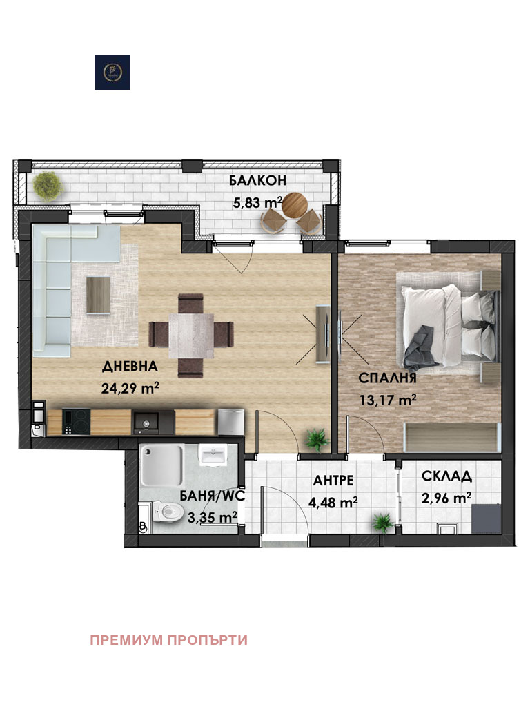 De vânzare  1 dormitor Plovdiv , Belomorsci , 73 mp | 59831864 - imagine [2]