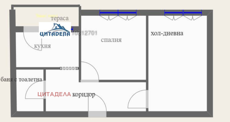In vendita  2 camere da letto Stara Zagora , Tsentar , 59 mq | 81056266
