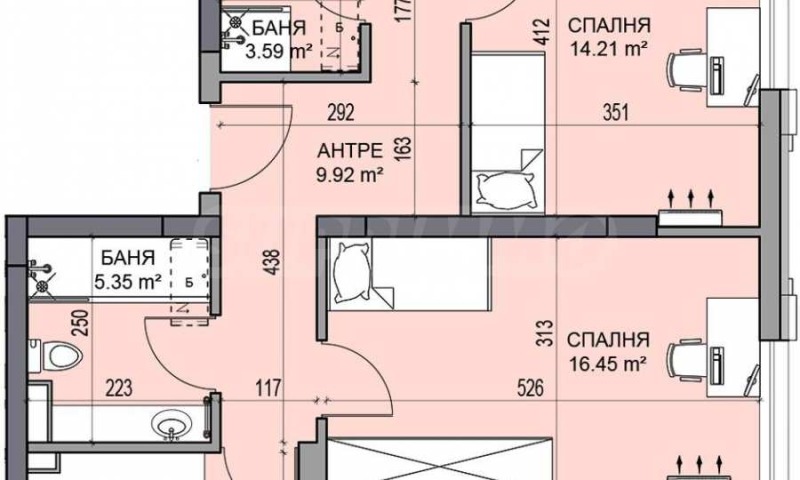 Eladó  3 hálószobás Plovdiv , Gagarin , 183 négyzetméter | 45455891 - kép [2]