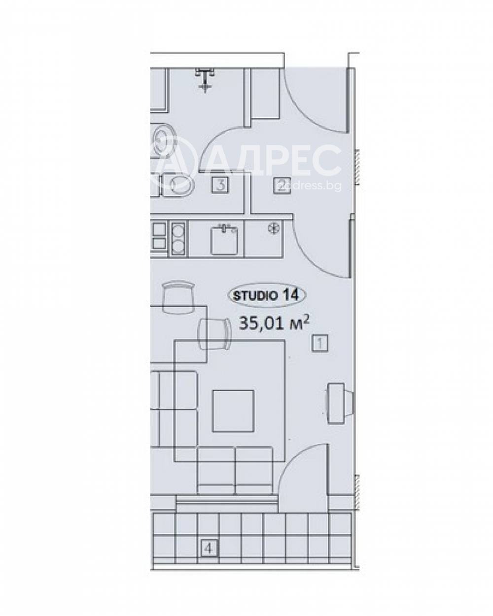 Продава 1-СТАЕН, гр. София, Център, снимка 4 - Апартаменти - 54065753