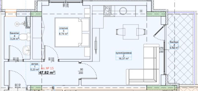 Продава 2-СТАЕН в област Бургас, гр. Приморско - 55 кв.м / 57 750 € » 112 949.18 лв., ТОП ИН