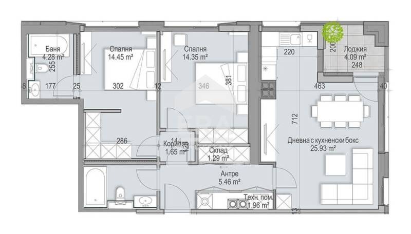 Продава 3-СТАЕН, гр. София, Кръстова вада, снимка 6 - Апартаменти - 53857767