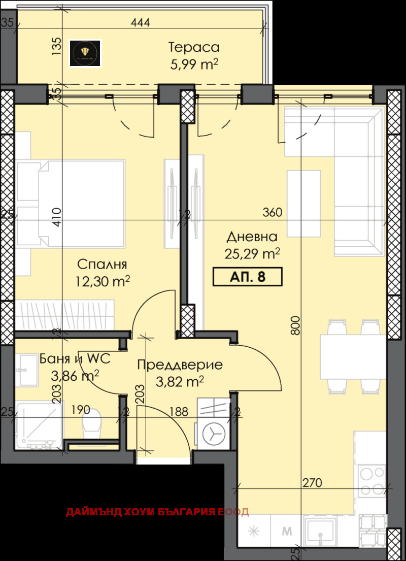 Zu verkaufen  1 Schlafzimmer Plowdiw , Trakija , 72 qm | 40634937 - Bild [2]