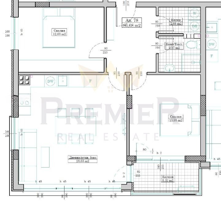 Продаја  2 спаваће собе Варна , Победа , 98 м2 | 17758607 - слика [6]