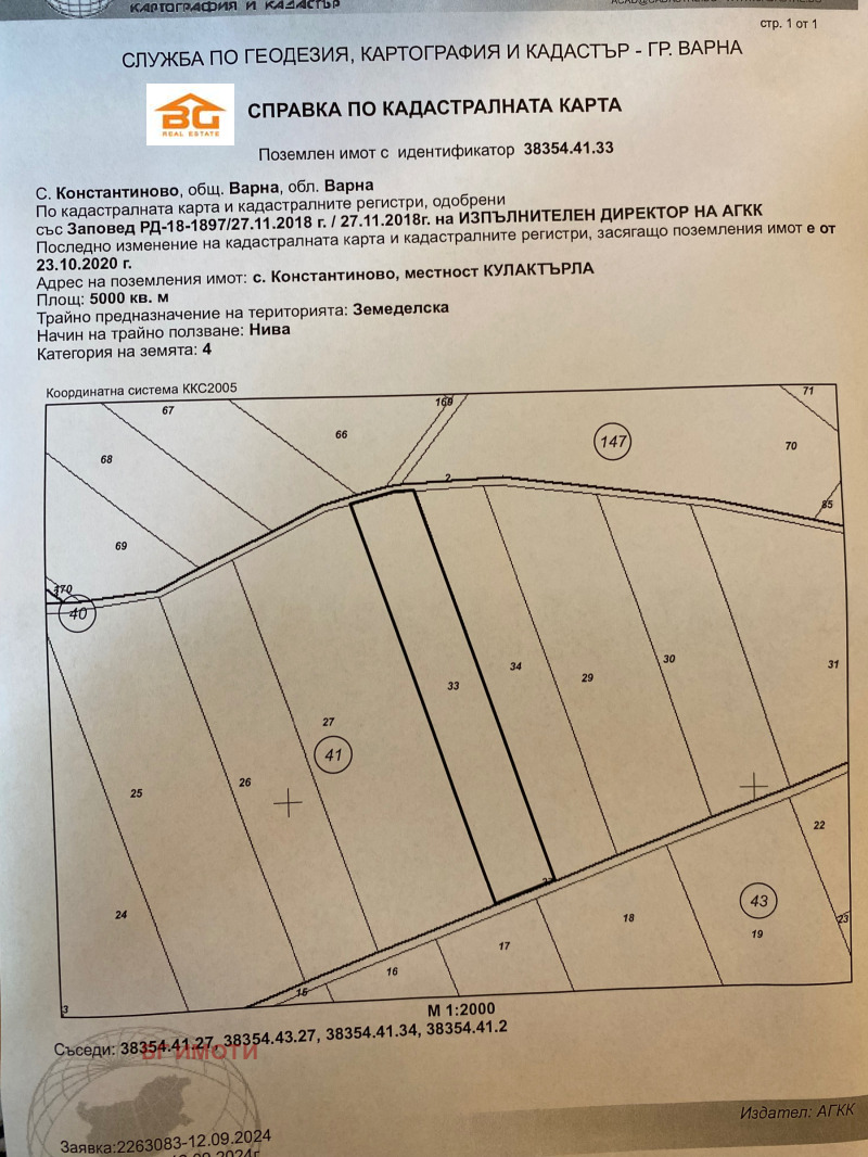 Продава  Земеделска земя област Варна , с. Константиново , 11 дка | 18080076 - изображение [2]