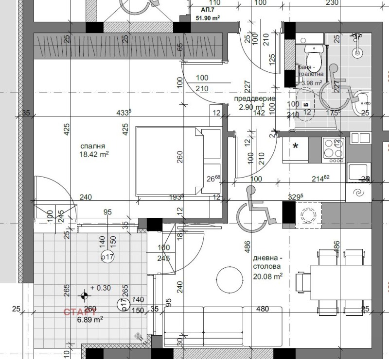 Продава 2-СТАЕН, гр. Стара Загора, Три чучура - център, снимка 11 - Aпартаменти - 47605329