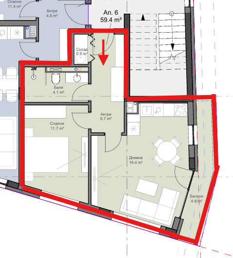 Zu verkaufen  1 Schlafzimmer Sofia , Gorna banja , 69 qm | 36268565 - Bild [5]
