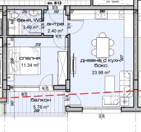 1 chambre Izgrev, Varna 3
