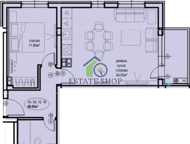 En venta  1 dormitorio Plovdiv , Jristo Smirnenski , 70 metros cuadrados | 84067881 - imagen [12]