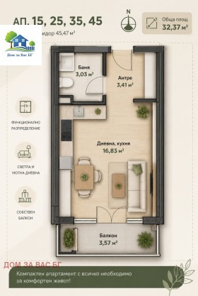 1-СТАЕН, 40 m2