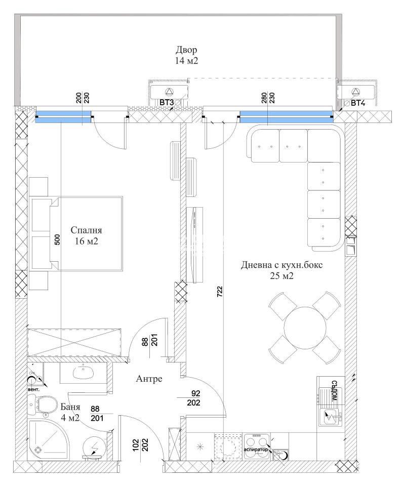 Продаја  1 спаваћа соба Пловдив , Остромила , 75 м2 | 36389468 - слика [2]