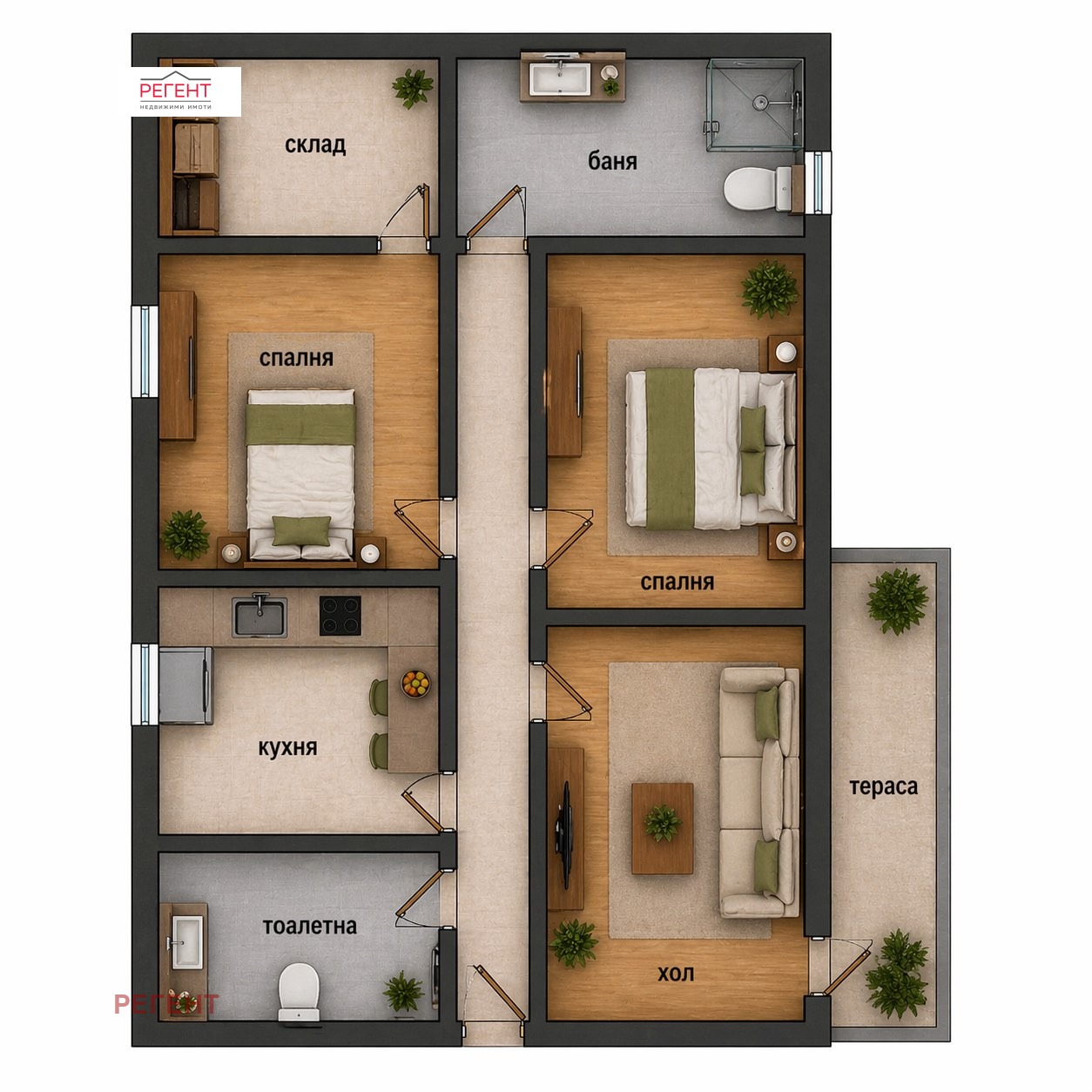 Продава 3-СТАЕН, гр. Габрово, Център, снимка 2 - Апартаменти - 54290789